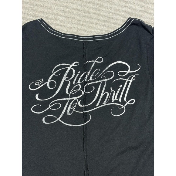 Fox Racing Shirt Womens Small Born In California MCMLXXIV Ride To Thrill Moto - Picture 8 of 8